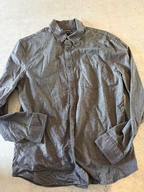 Express Men's Charcoal Gray Button-Down Shirt